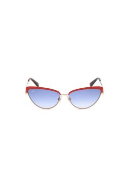 Web Eyewear - Red Metal Full Rim Rectangle Women Sunglass Blue (59)
