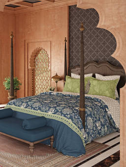MYTRIDENT - 100% Cotton King Size 6Pc Duvet Set, 210 Tc