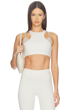 Astoria - Layered Women's Padded Adjustable Strap Sports Bra Grey