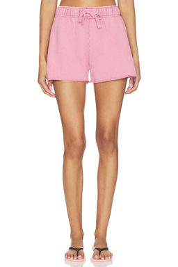 Bobi by Revolve - Relaxed Women's Drawstring Cotton Jersey Training Shorts Pink