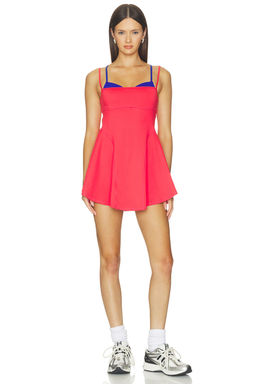 Free People - Baseline Women's Pull-On Built-In Shorts Swim Dress Pink