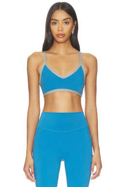 FORM - V Neck Women's Padded Y-Back Sports Bra Blue