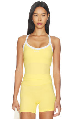 FORM - Impact Women's Built-In Bra Stretch Tank Top Yellow