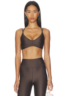 P.E Nation - Paramount Women's Padded Strappy Back Sports Bra Brown
