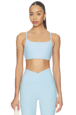 YEAR OF OURS - Stretch Studio Women's Unpadded Adjustable Strap Sports Bra Sky