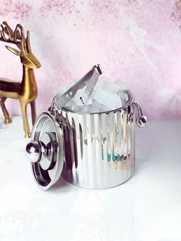 Smokey Cocktail - Metallic Ice Bucket With Tong