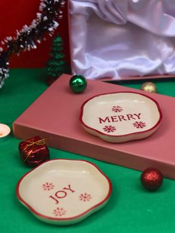 WEAVING HOMES - Joy & Merry Handmade Dessert Plate In A Gift Box