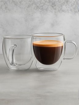 Smokey Cocktail - Double Layer Espresso Glass Cup (150Ml) (Pack of 2)