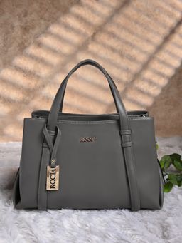 ROCIA - Grey Women Solid Multi Compartment Handbag