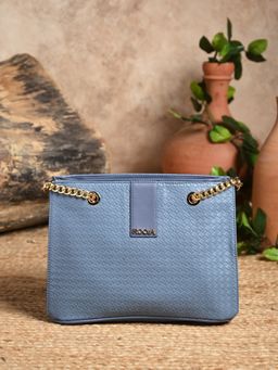 ROCIA - Blue Women Textured Shoulder Bag