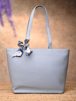 ROCIA - Blue Women Croco Textured Tote Bag