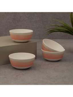 HomeTown - Emilia Melamine Soup Bowl 300 ml Set of 4 in Pink Colour