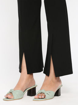 Twenty Dresses by Nykaa Fashion - Mint Green Square Toe Knot Detail Block Mule Heels