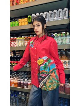 WE'AVE BY SHUBHKARI - Red Roadshow Shirt