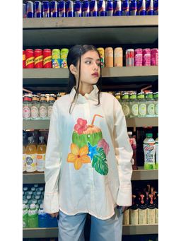WE'AVE BY SHUBHKARI - Off White Nariyal Paani Shirt