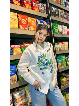 WE'AVE BY SHUBHKARI - White Blueberry Shirt