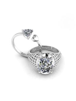 Miss Highness - 925 Sterling Silver Couple Rings for Women and Men (Pack of 2)
