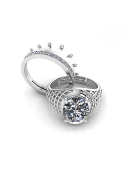 Miss Highness - 925 Sterling Silver Couple Rings for Women and Men (Pack of 2)