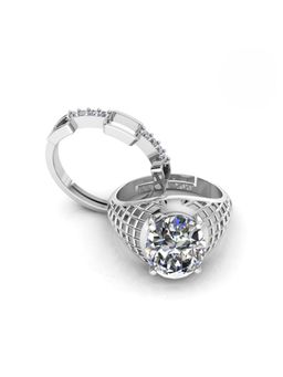 Miss Highness - 925 Sterling Silver Couple Rings for Women and Men (Pack of 2)