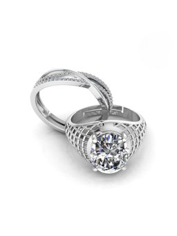 Miss Highness - 925 Sterling Silver Couple Rings for Women and Men (Pack of 2)