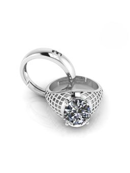Miss Highness - 925 Sterling Silver Couple Rings for Women and Men (Pack of 2)