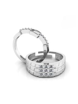 Miss Highness - 925 Sterling Silver Couple Rings for Women and Men (Pack of 2)