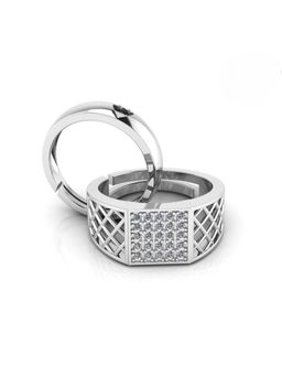 Miss Highness - 925 Sterling Silver Couple Rings for Women and Men (Pack of 2)
