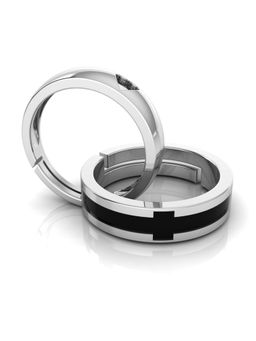 Miss Highness - 925 Sterling Silver Couple Rings for Women and Men (Pack of 2)
