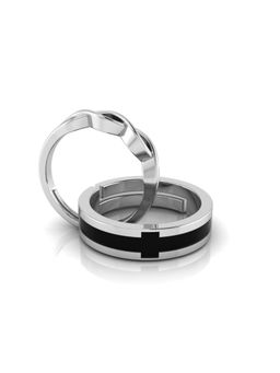 Miss Highness - 925 Sterling Silver Couple Rings for Women and Men (Pack of 2)