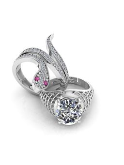 Miss Highness - 925 Sterling Silver Couple Rings for Women and Men (Pack of 2)