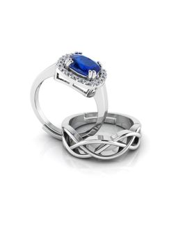 Miss Highness - 925 Sterling Silver Couple Rings for Women and Men (Pack of 2)