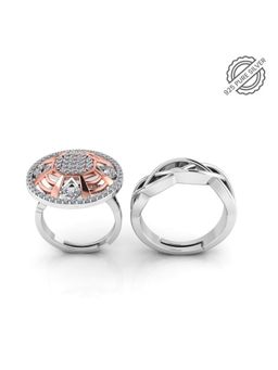 Miss Highness - 925 Sterling Silver Couple Rings for Women and Men (Pack of 2)