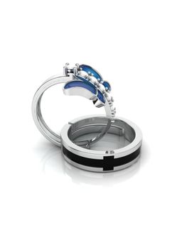 Miss Highness - 925 Sterling Silver Couple Rings for Women and Men (Pack of 2)