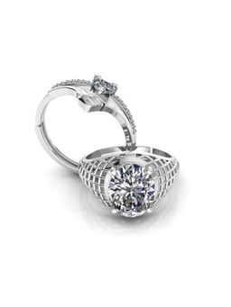 Miss Highness - 925 Sterling Silver Couple Rings for Women and Men (Pack of 2)