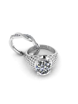 Miss Highness - 925 Sterling Silver Couple Rings for Women and Men (Pack of 2)