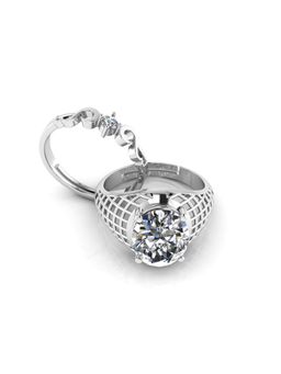 Miss Highness - 925 Sterling Silver Couple Rings for Women and Men (Pack of 2)