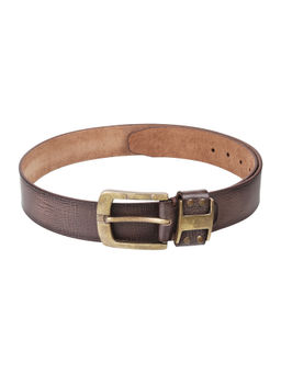 Metro - Mens Leather Riveted Buckle Stylish Belt