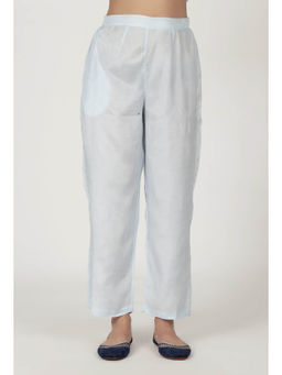 Tjori - Women Blue Cotton Pant