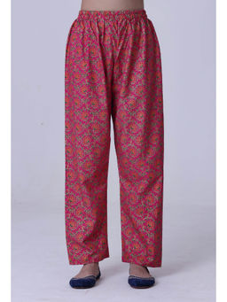 Tjori - Cerise Pink Cotton Rayon Palazzo