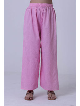 Tjori - Pastel Pink Cotton Palazzo