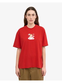 Twenty Dresses by Nykaa Fashion - Red Printed Oversized T-Shirt