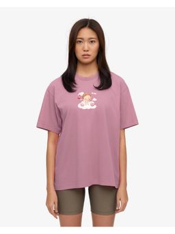 Twenty Dresses by Nykaa Fashion - Pink Printed Oversized T-Shirt