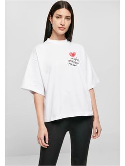 Twenty Dresses by Nykaa Fashion - Womens White Typography Oversized T-Shirt