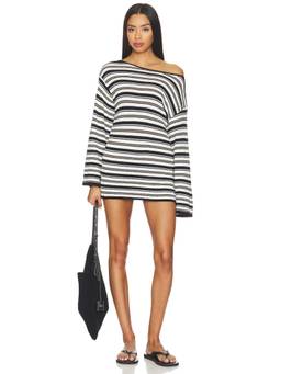 Bond Eye - Charlie Women's Striped One Shoulder Mini Dress Multi-Color