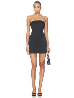 GUIZIO - Strapless Lace Back Women's Corset Mini Dress Black