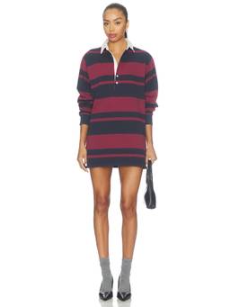 Good American - Knit Rugby Women's Striped Full Sleeve Mini Dress Multi-Color