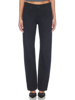 Good American - Vintage Women's Mid-Rise Straight Fit Jeans Black