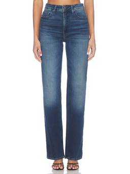 Good American - Soft Tech Good True Women High-Waist Straight Jeans Blue