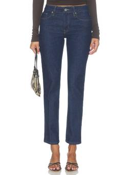Good American - Vintage Women's Mid-Rise Slim Cigarette Jeans Blue