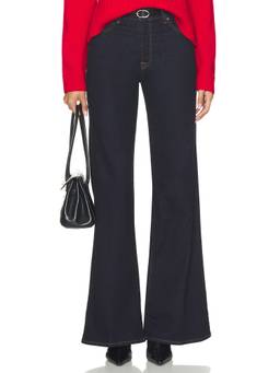 Good American - Good Waist Women's High-Rise Wide-Leg Palazzo Jeans Navy Blue